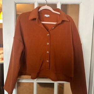 Love Fire Orange Teddy Jacket